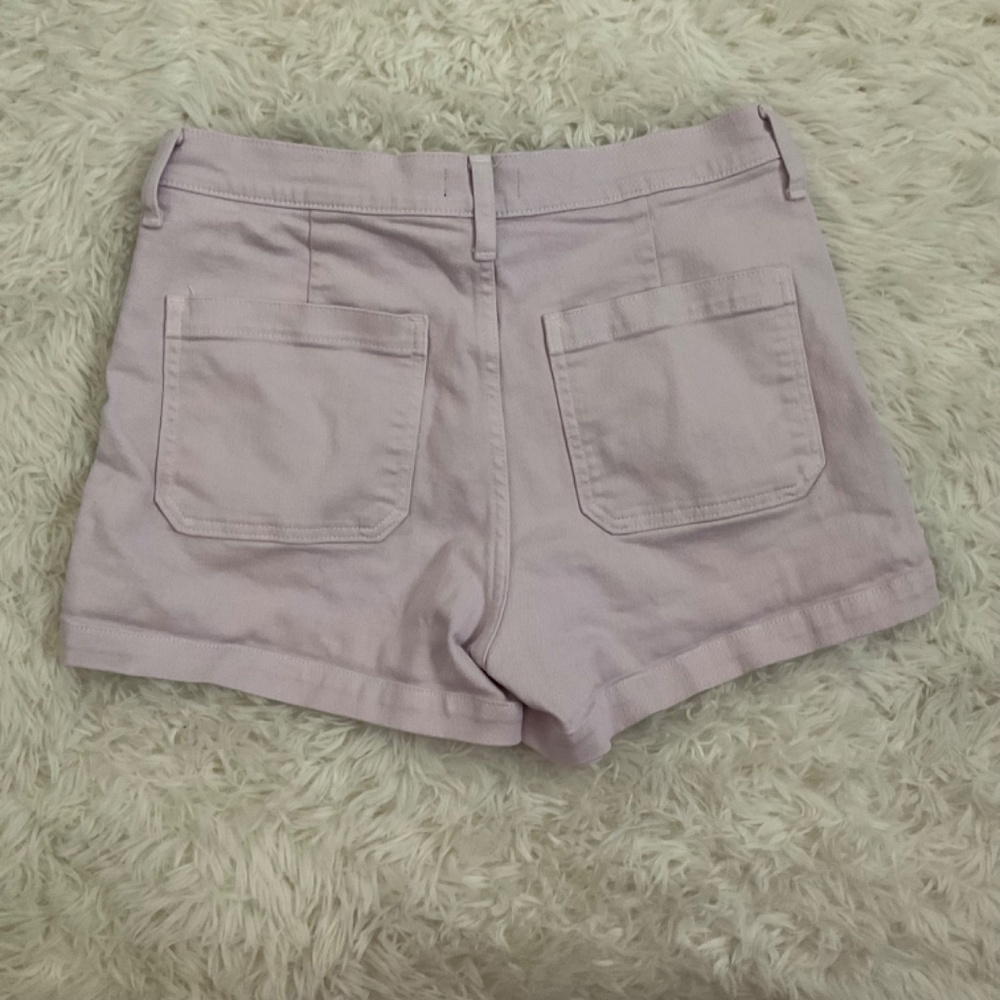 J. Crew High Rise Button Fly Jean Shorts - Lilac - Size 29 - Picture 7 of 10